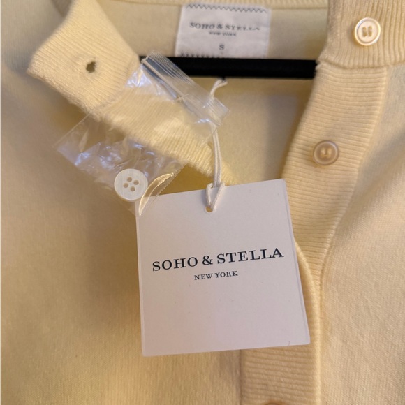 NWT Soho & Stella Butter Yellow Cardigan | Fitted Waist | Size S - Picture 3 of 5